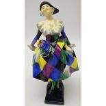 Art Deco Royal Doulton 'Harlequinade' figure designed by Leslie Harradine HN585 (1923-1938) H17cm