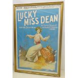 Lucky Miss Dean Theatre Poster, by Sidney Bowkett pub.