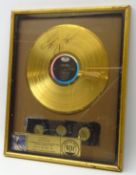 Signed Tina Turner, 'Private Dancer', RIAA Gold Sales Award, presented to John Hudson,