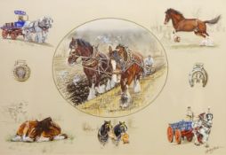 Studies of Shire Horses,