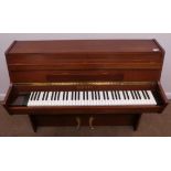 Bentley electric upright piano in mahogany finish case, W125cm, H99cm,