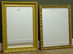 Two gilt framed bevel edge mirrors, W52cm,