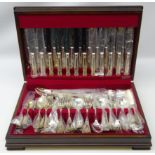Canteen of Butler silver-plated Kings pattern cutlery in case Condition Report