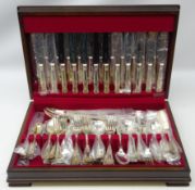 Canteen of Butler silver-plated Kings pattern cutlery in case Condition Report