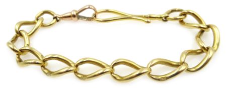 18ct gold link chain bracelet, hallmarked Condition Report Approx 23.