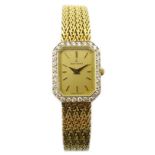 Jean Lassale 14kt gold bracelet wristwatch diamond bezel Condition Report