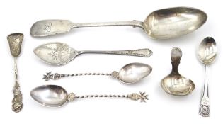 Georgian and later silver flatware, hallmarked or stamped, approx 5.