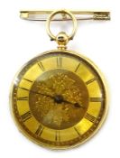Victorian 18ct gold fob watch by W Andrews, Coventry,