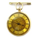 Victorian 18ct gold fob watch by W Andrews, Coventry,