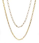 Two 9ct gold chain necklaces hallmarked and stamped 9k Condition Report 8gm<a