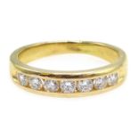Diamond channel set half eternity ring stamped 14k Condition Report size I 2.