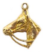 9ct gold horses head charm,