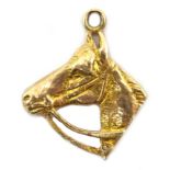 9ct gold horses head charm,