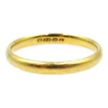 22ct gold wedding band, approx 2.6gm Condition Report size L-M<a href='//www.