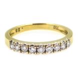 18ct gold diamond half eternity ring, hallmarked Condition Report Approx 2.