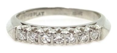 Seven stone diamond half eternity ring,