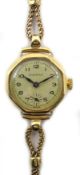 Summit ladies 9ct gold bracelet wristwatch hallmarked Condition Report 14gm<a