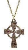 9ct gold cross pendant necklace, hallmarked Condition Report Approx 4.