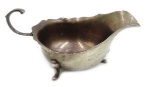 Silver sauce boat by Adie Brothers Ltd, Birmingham 1952,