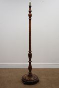 Early 20th century turned oak standard lamp,
