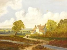 Thatched Cottage in a Rural Landscape,