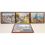 Peruvian Scenes, four 20th century watercolours indistinctly signed and dated '98, 24.5cm x 31.