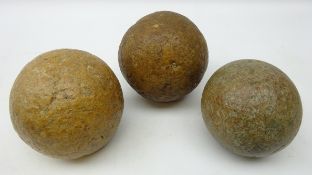 Three 18th/ 19th century French boule balls,