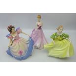 Two Coalport figurines;