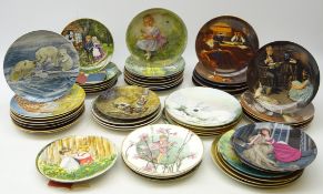 Large collection of collectors plates including Wedgwood, Coalport, Reco, Crown Staffordshire.