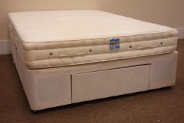 5' Kingsize divan bed base with end drawer and mattress