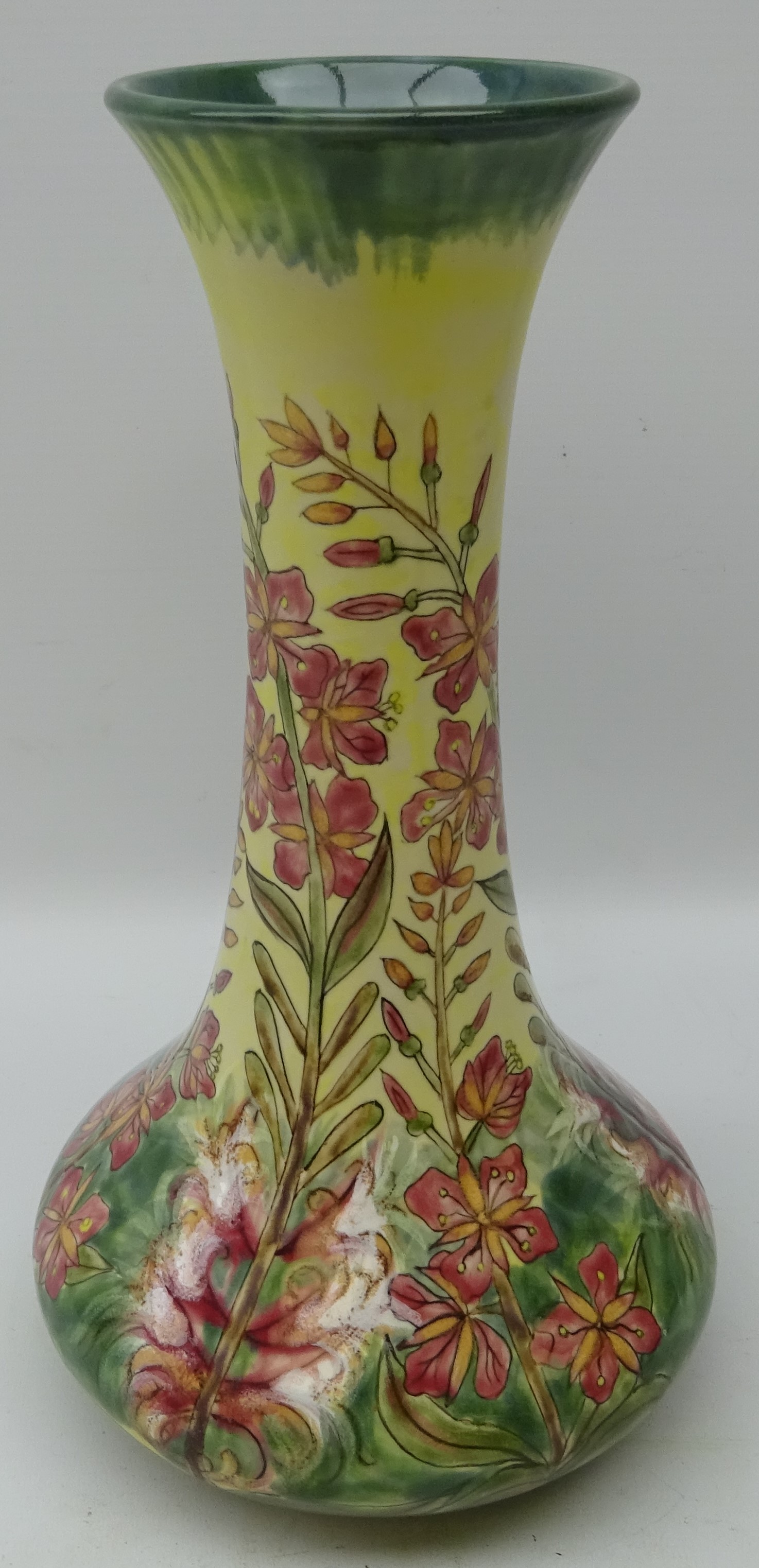 Cobridge limited edition Stoneware vase in the Willow Herb pattern, designed by Rachel Bishop, - Image 2 of 3