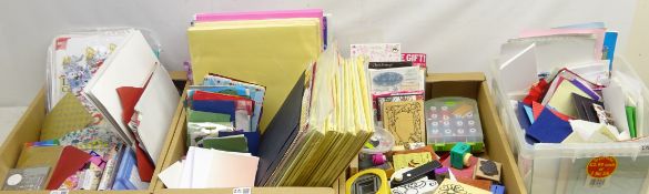 Large collection of Craft Supplies including greeting cards, stamps, stickers, scrap books,