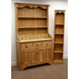 Traditional pine dresser with twin shelf back ,