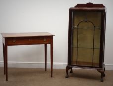 Edwardian mahogany single drawer side table, on square tapering supports (W86cm, H76cm,