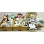 Early 19th century porcelain part tea set, Meissen hand painted cabinet plate,