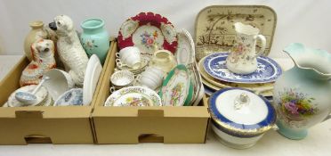 Early 19th century porcelain part tea set, Meissen hand painted cabinet plate,