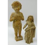 19th century carved lime wood figure,