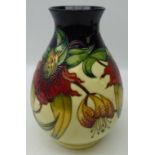 Moorcroft Anna Lily pattern baluster vase designed by Nicola Slaney, dated 1998,