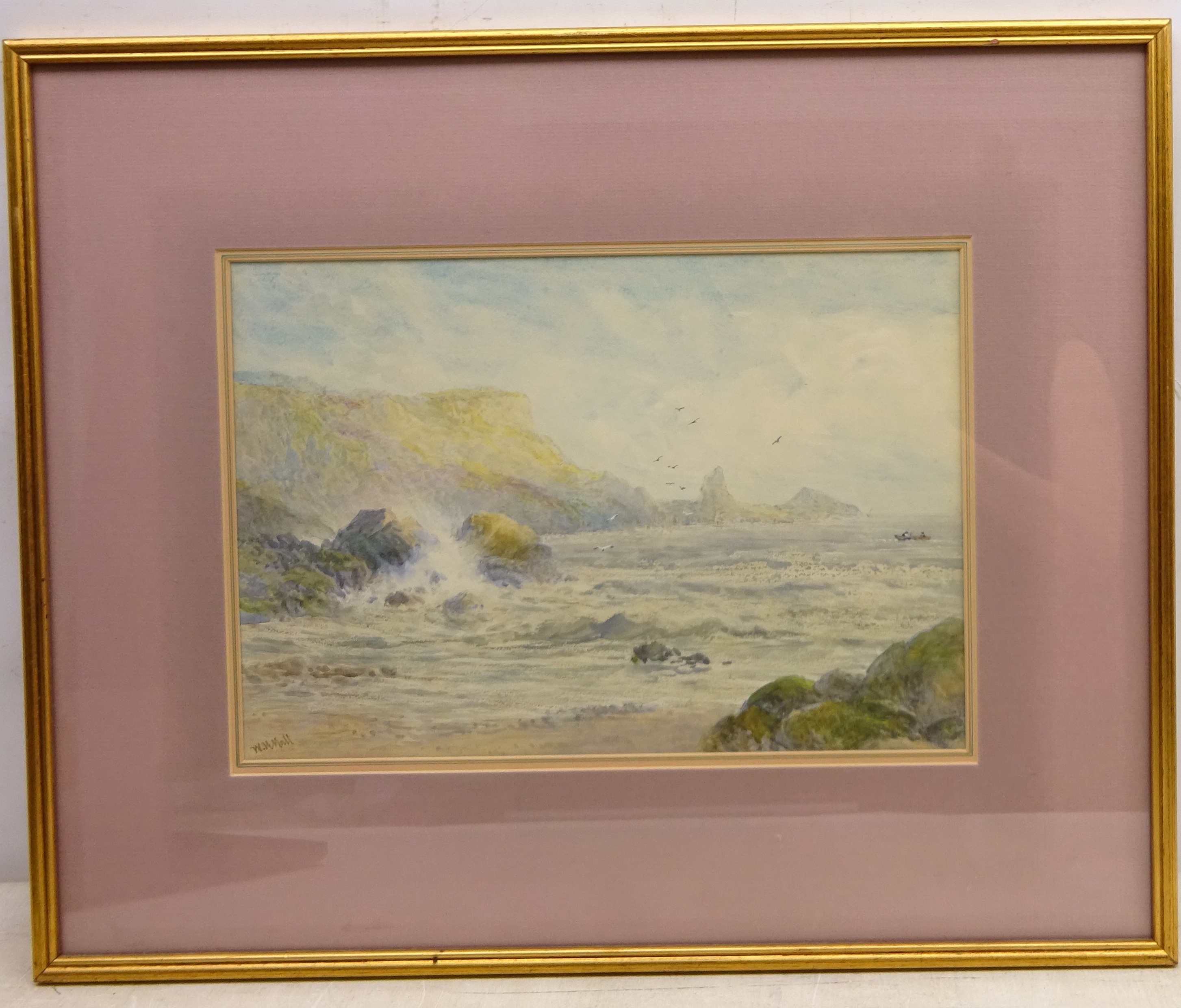 'Anstey's Cove Torquay', watercolour signed by William Henry Hall (British 1812-1880), - Image 2 of 2