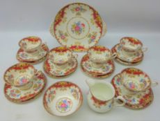 Shelley Sheraton pattern tea service for six (21)