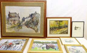 'Autumn Clearing', watercolour signed by Andrew Woodhouse, signed and titled verso,