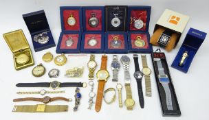 Collection of ladies and gents wristwatches and pocketwatches including Sekonda, Boss Orange,