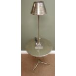 Becara Furniture - Circular silver finished table (D55cm, H68cm),