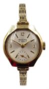 Invicta 9ct gold wristwatch manual wind,