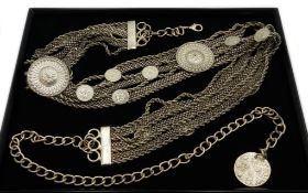 Indian silver heavy chain belt,