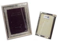 Silver rectangular photograph frame 17.5cm x 22.