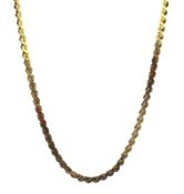 9ct gold flattened chain necklace, hallmarked, approx 9.
