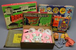 Spear's Brickplayer Bricks and Mortar Building Kit, Pepys Housing Drive board game,