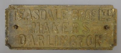 Cast iron machine makers sign for 'Teasdale Bros. Ltd.