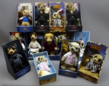Twelve 'Compare The Market' promotional meerkat figures comprising Special Agent Maya (2),